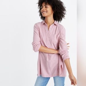 NEW: Madewell Flannel Classic Ex-Boyfriend Button-Back Shirt  Size M